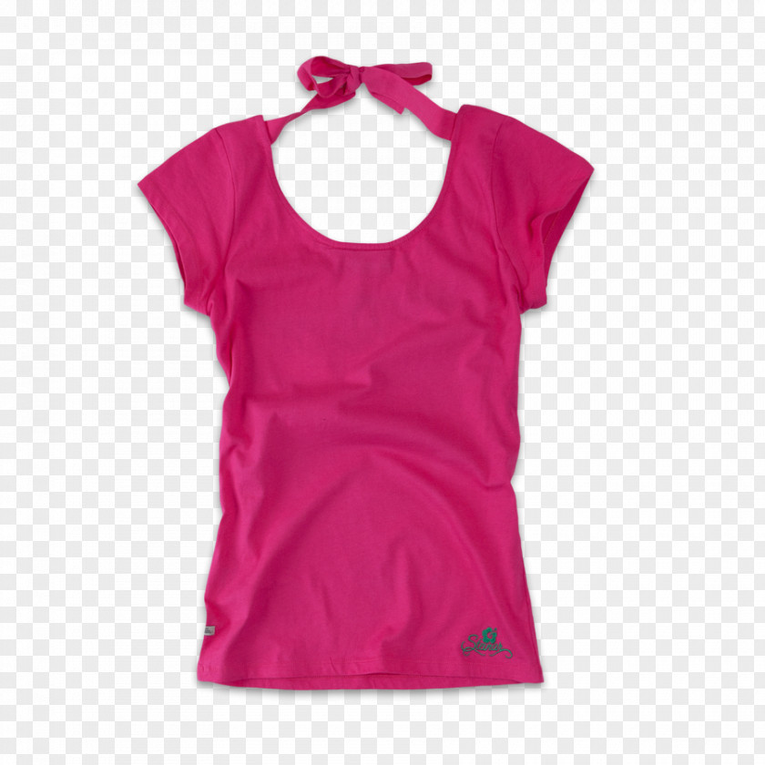 T-shirt Sleeve Pink M Neck PNG