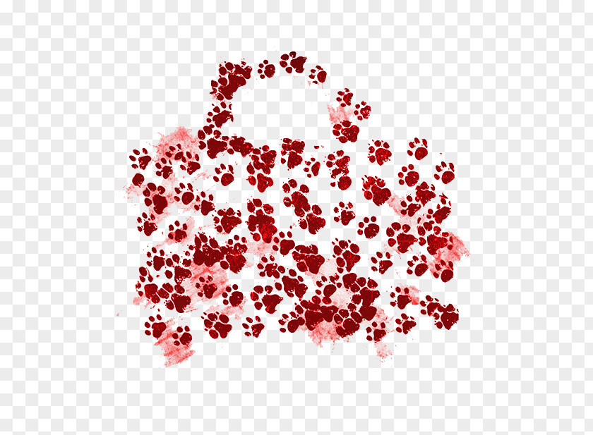 Blood Puppy Footprints Dog Footprint PNG