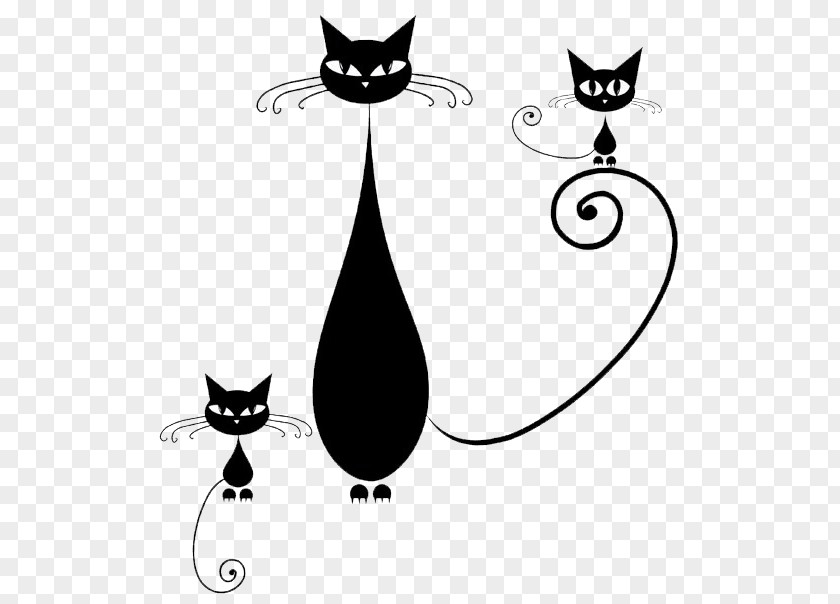 Cat Black Silhouette Illustration Vector Graphics PNG