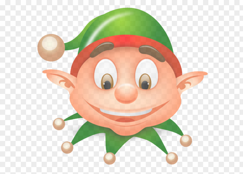 Pleased Smile Christmas Elf PNG