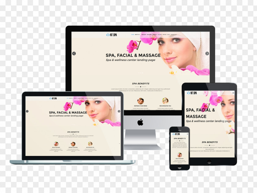 Spa Theme Responsive Web Design Template System Bootstrap PNG