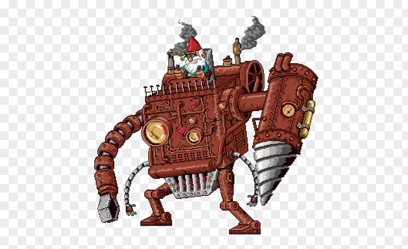 Mecha Steampunk Fantasy Pixel Art Cyberpunk PNG