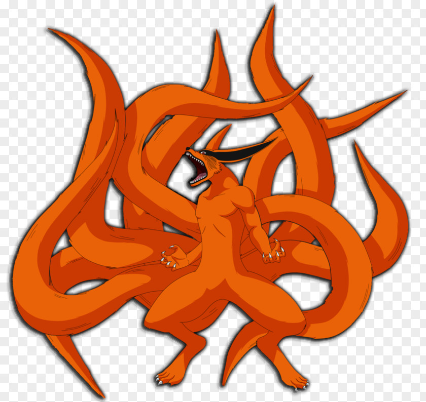 Naruto Kurama Nine-tailed Fox Uzumaki Tailed Beasts PNG