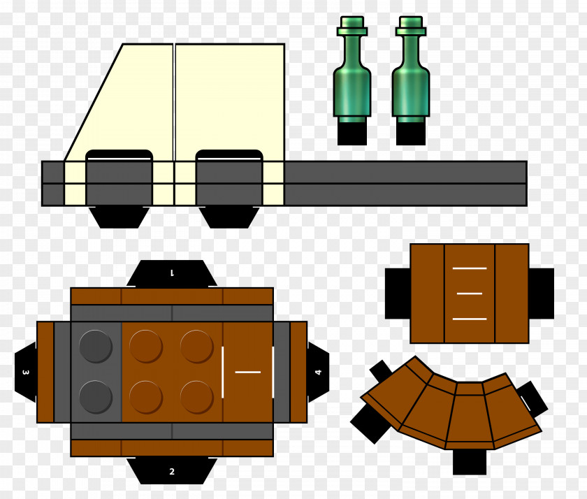 Paper Craft Lego Minecraft Model PNG