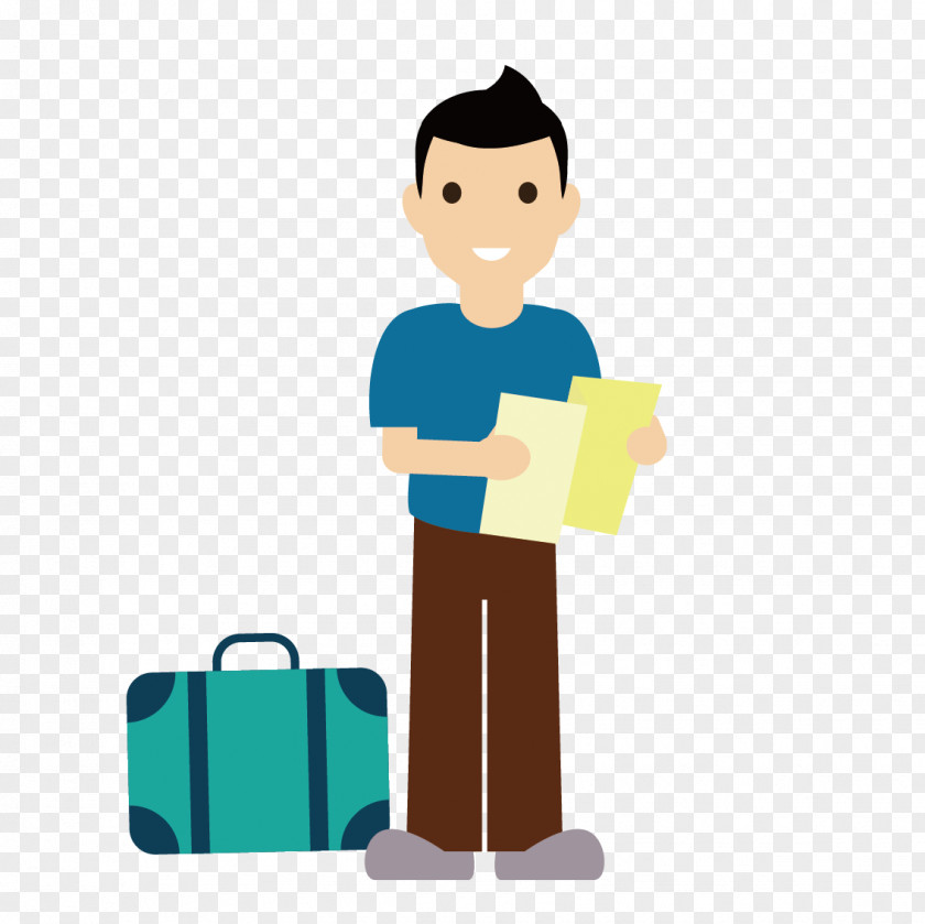 Vector Luggage And Men Tourism Baggage Travel Icon PNG