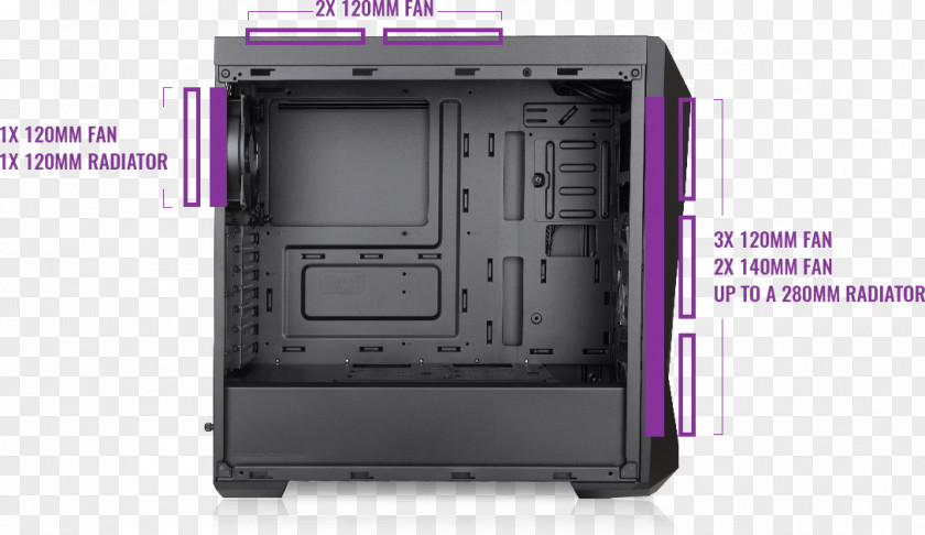 Computer Cases & Housings Cooler Master MasterBox E500L MicroATX PNG