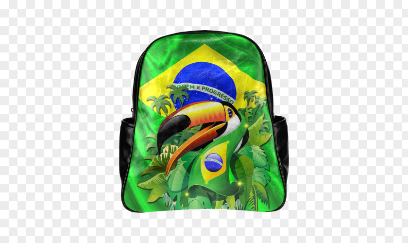 Toco Toucan Flag Of Brazil Green Bag PNG