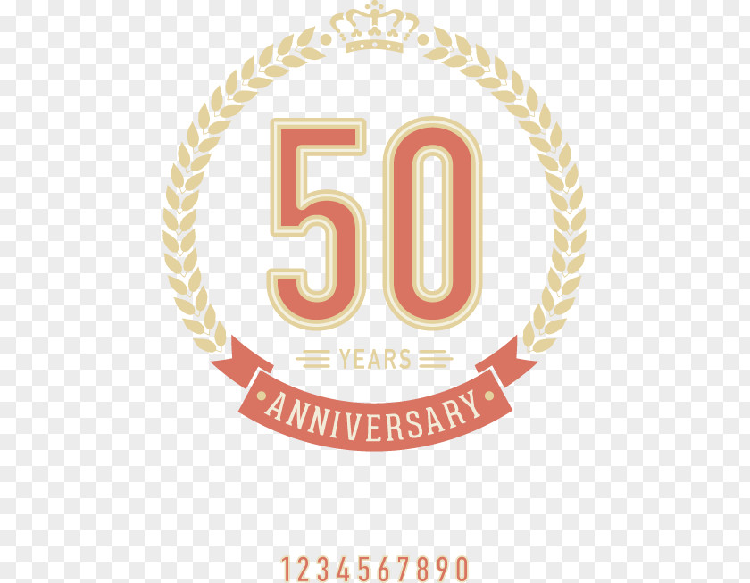 50-year Anniversary Tag Vector Flea Birthday PNG