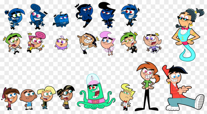 Fairly Odd Parents Timmy Turner The Crimson Chin Mark Chang Anti-Cosmo Dark Laser PNG