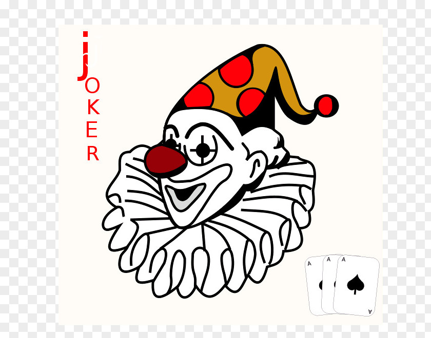 Funny Clown Element Joker Playing Card Clip Art PNG