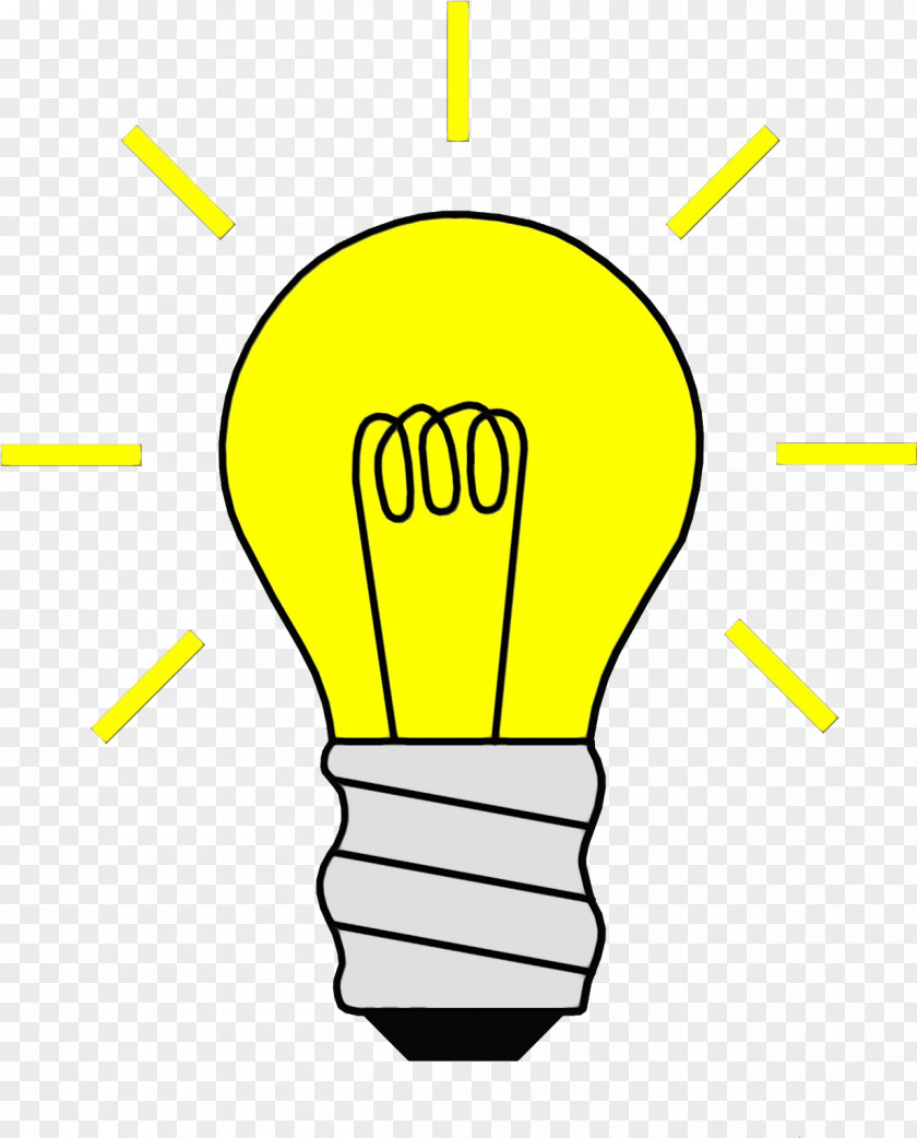 Yellow Drawing Incandescent Light Bulb Transparency Lamp Light-emitting Diode PNG