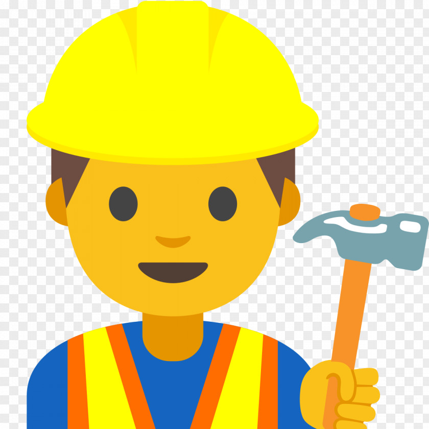 Construction Worker Emoji Laborer Architectural Engineering Meaning PNG