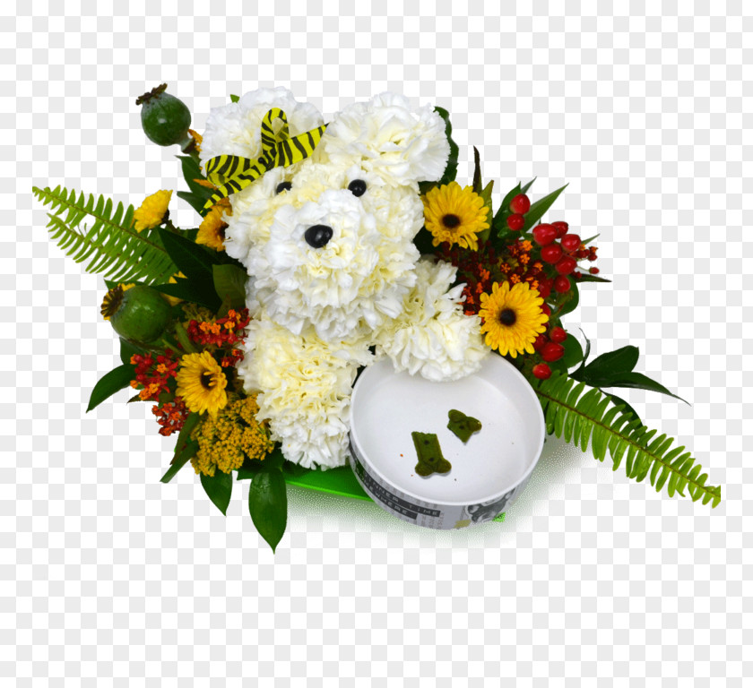 Dog Floral Design Puppy Flower Bouquet Cut Flowers PNG