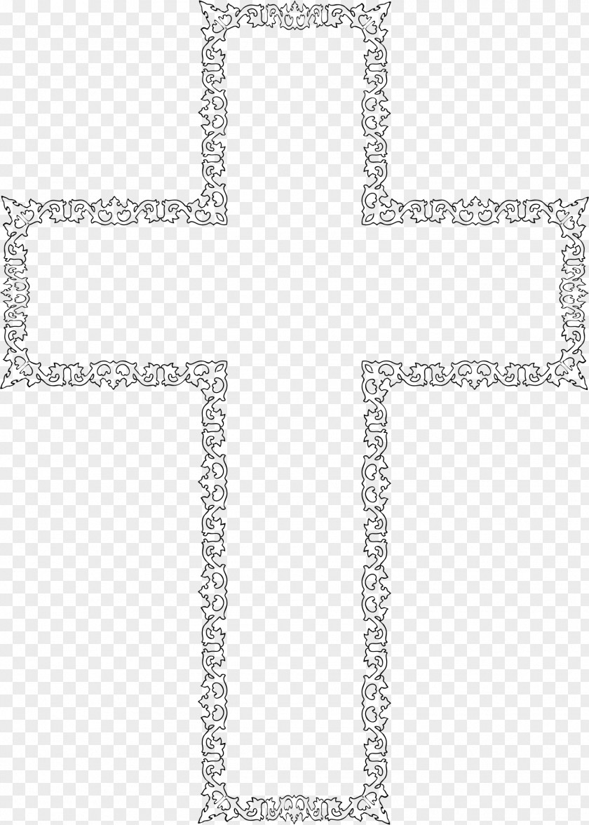 Decorative Christian Cross Silhouette Crucifix PNG