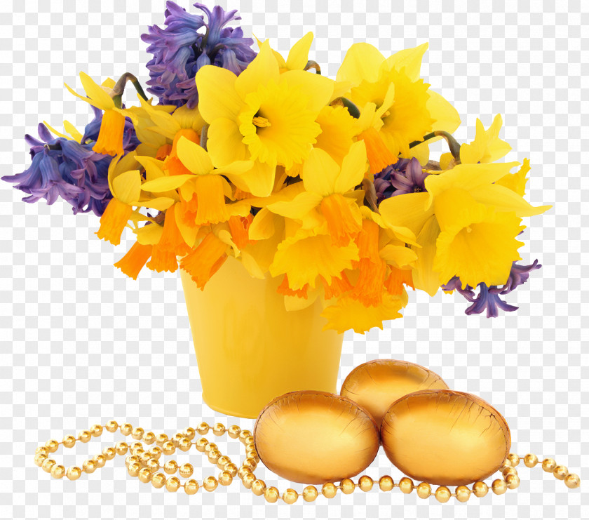 Easter Egg Ēostre Floral Design Flower Bouquet PNG