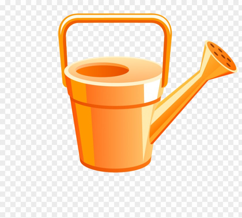 Orange Kettle Garden Clip Art PNG