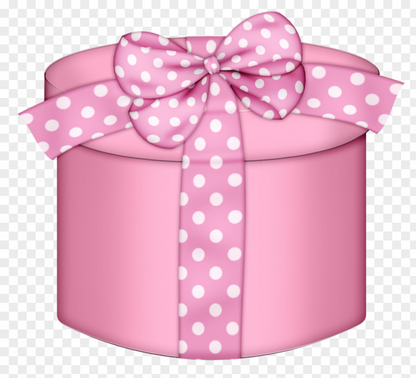 Pink Gift Christmas Box Clip Art PNG