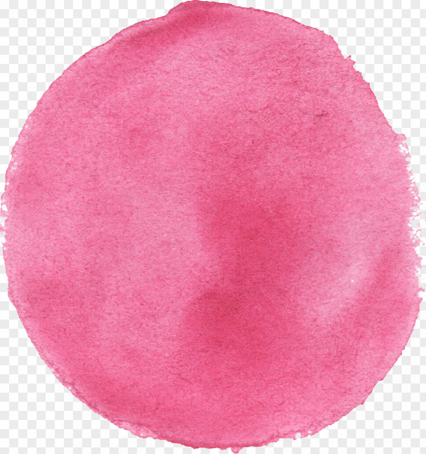 Watercolour Pink Magenta Circle Petal Wool PNG