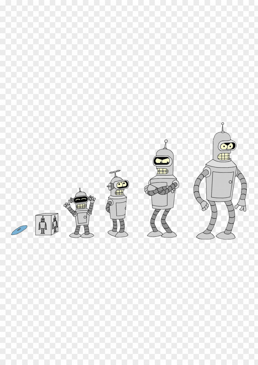 Bender Robot Evolution Desktop Wallpaper PNG