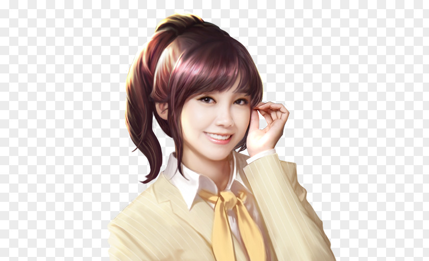 Jung Eun-ji Apink Pink Luv Long Hair PNG