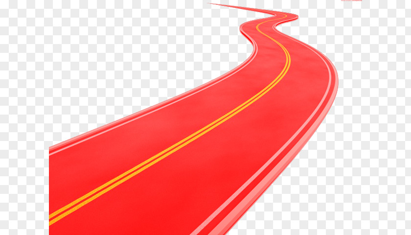 Red Road Curve Asphalt Concrete Clip Art PNG