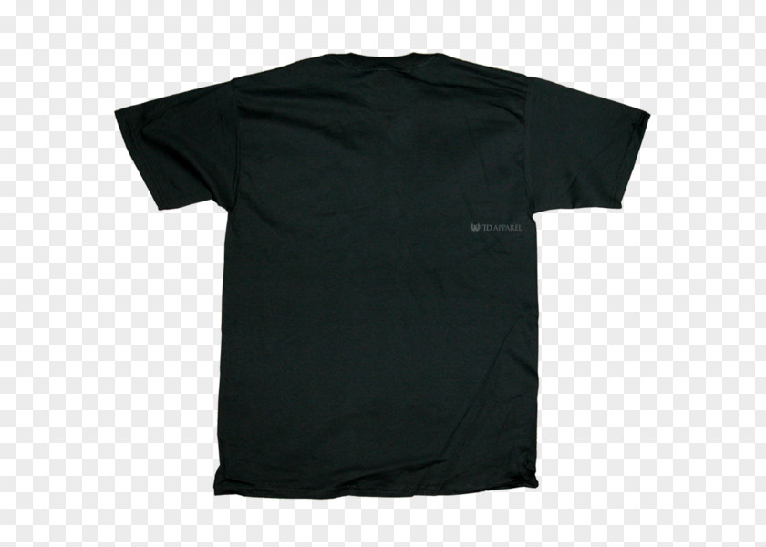 T-shirt Black Raglan Sleeve White PNG