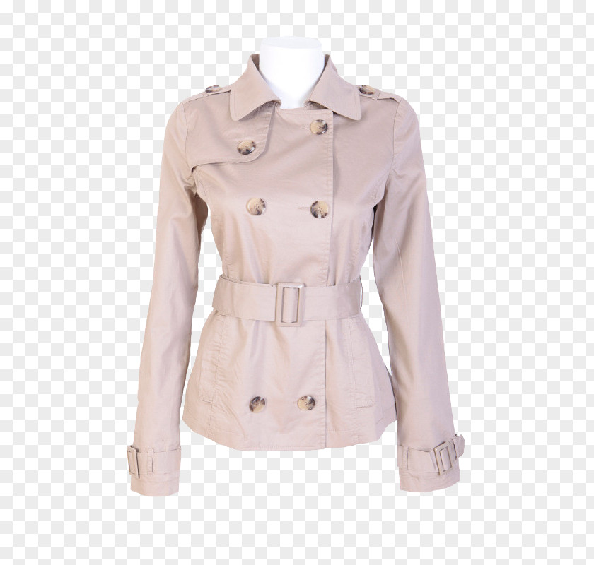 Women's Windbreaker Trench Coat Jacket PNG