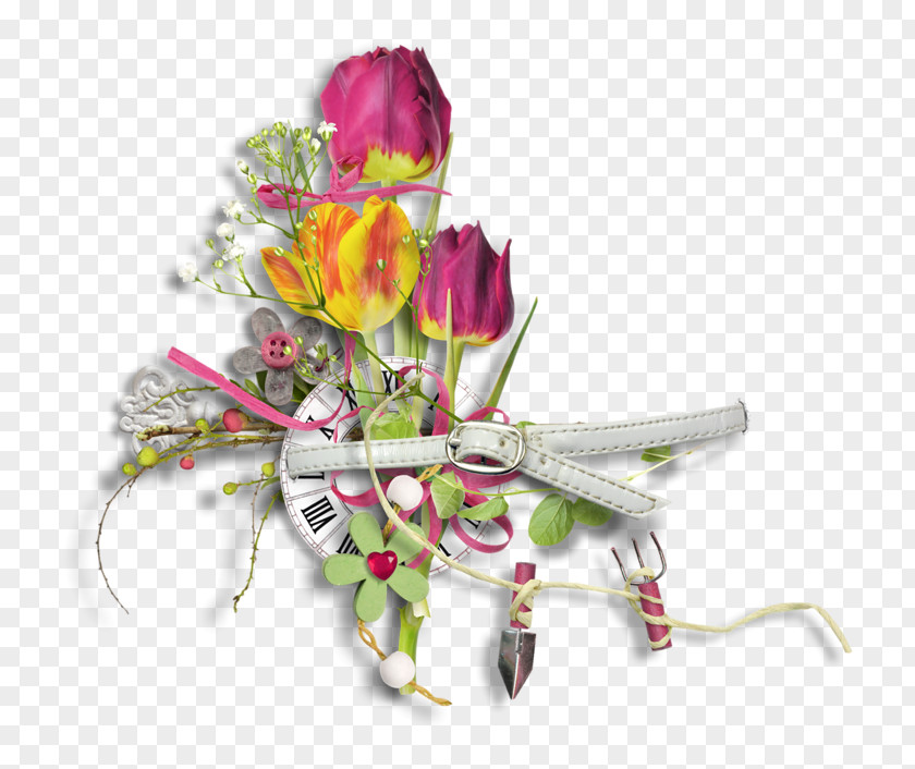Hand-painted Tulips Flower Bouquet Tulip Clip Art PNG