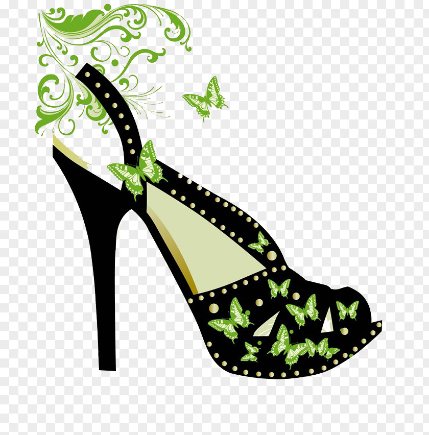 High Heels Background Shading Pattern Vector High-heeled Footwear Illustration PNG
