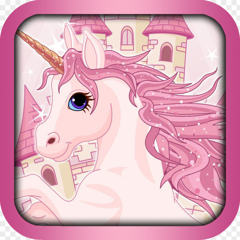 Pink Unicorn Wall Decal Fairy Tale Book PNG