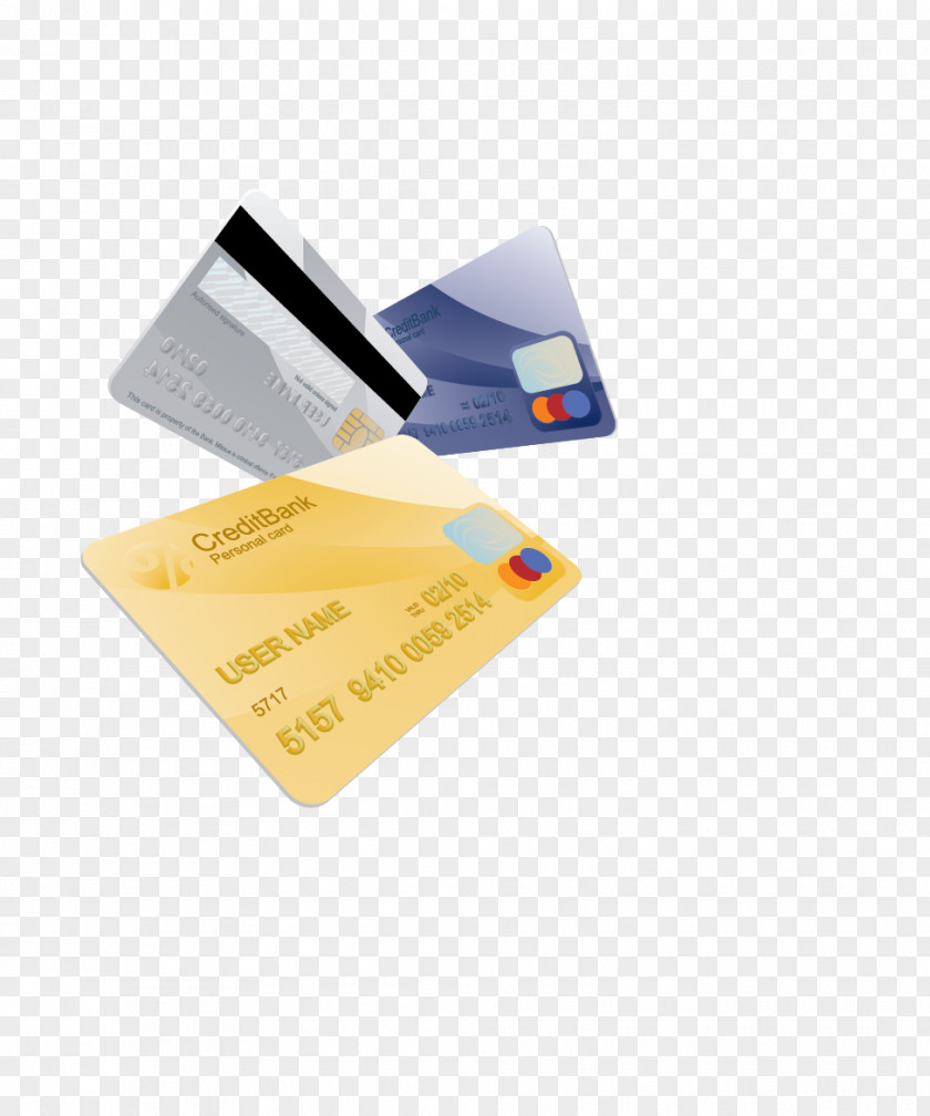 Three Bank Cards Credit Card ATM PNG