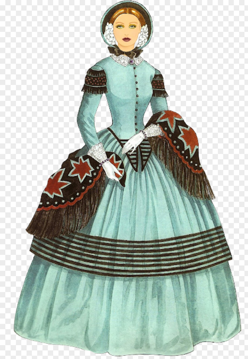 Dress Paper Doll Victorian Era PNG