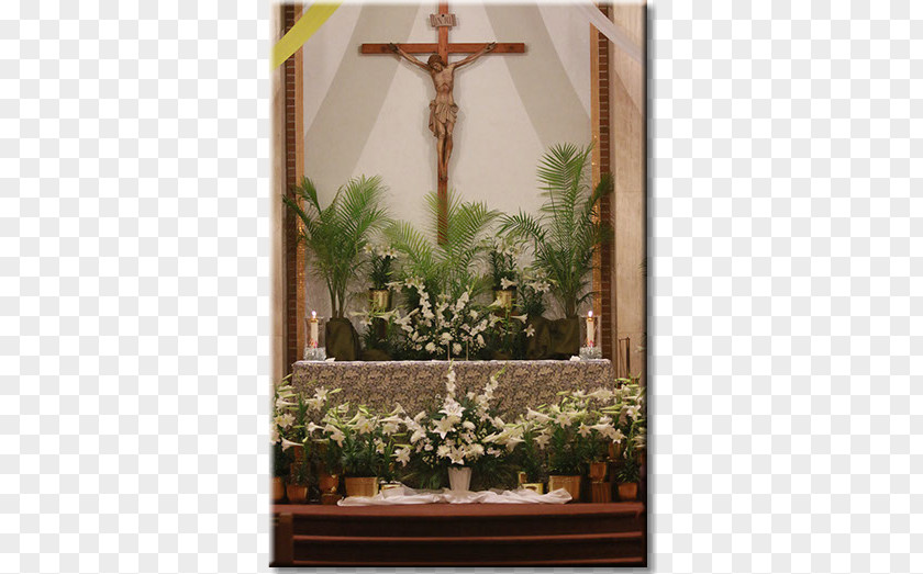 Easter Vigil Floral Design Altar Window Shrine PNG