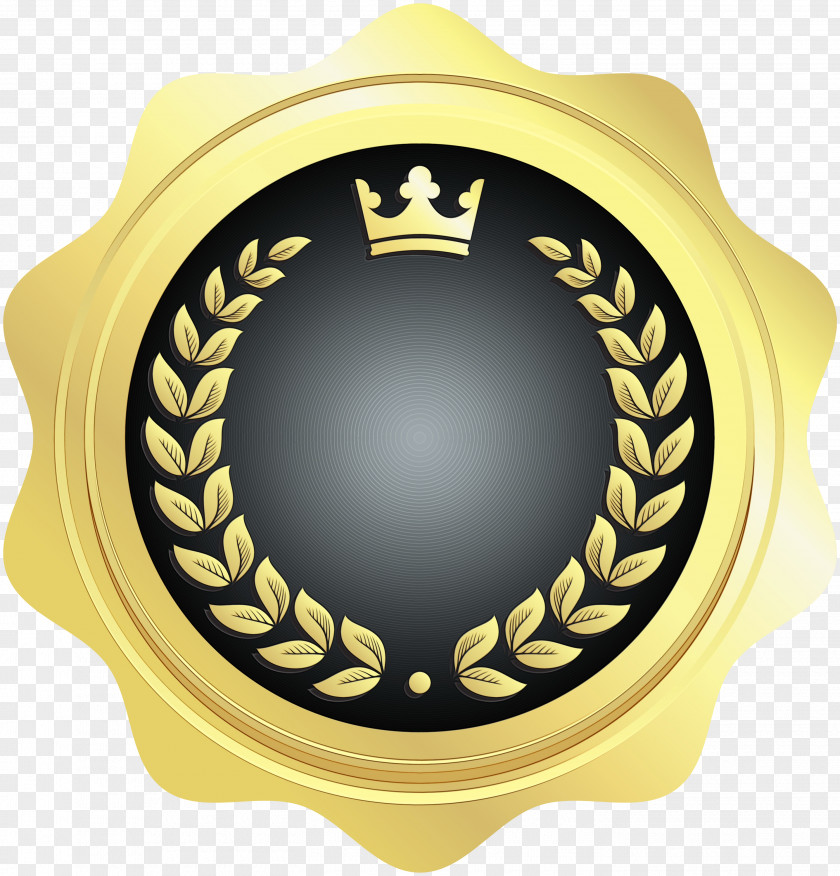 Metal Logo Yellow Emblem Circle PNG