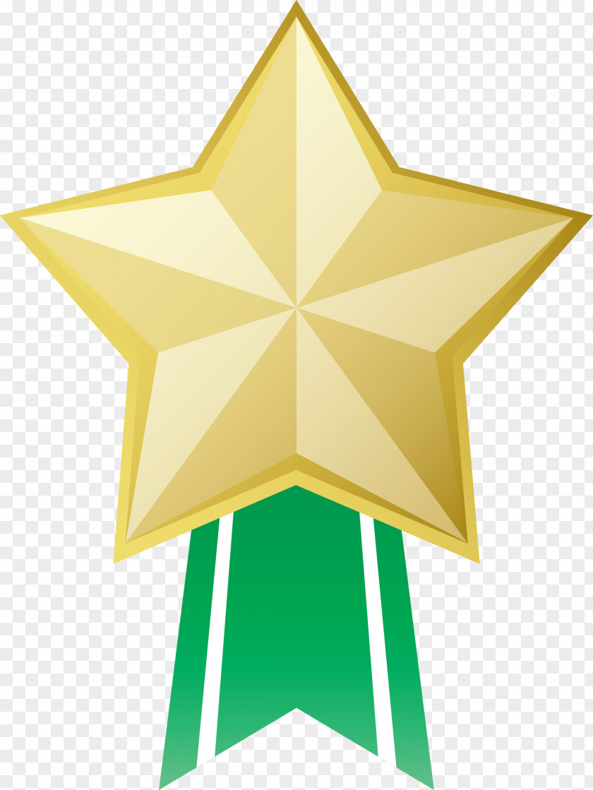 Star Gold Medal Badge PNG