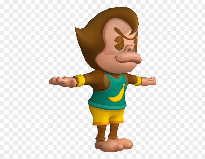 Super Monkey Ball Finger Figurine Mascot Animal Character PNG