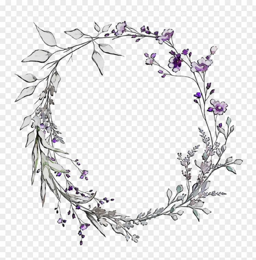Twig Wreath Floral Design Body Jewellery PNG