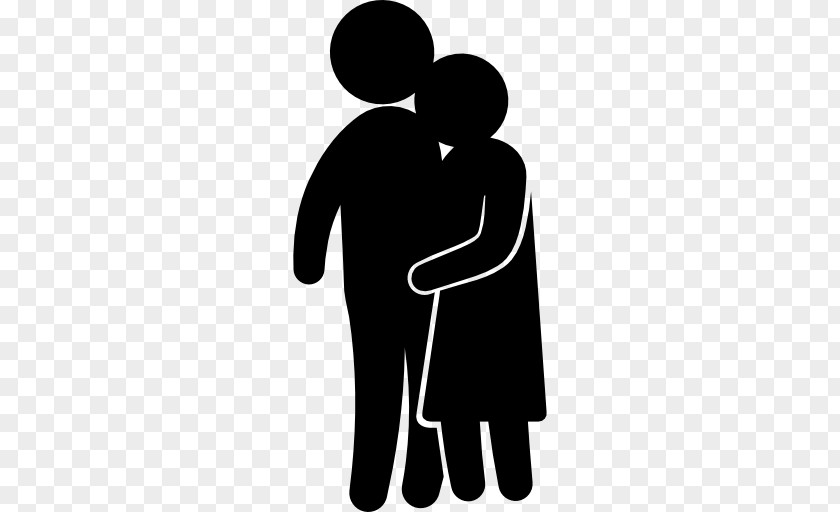 Family Hug Silhouette Drawing PNG