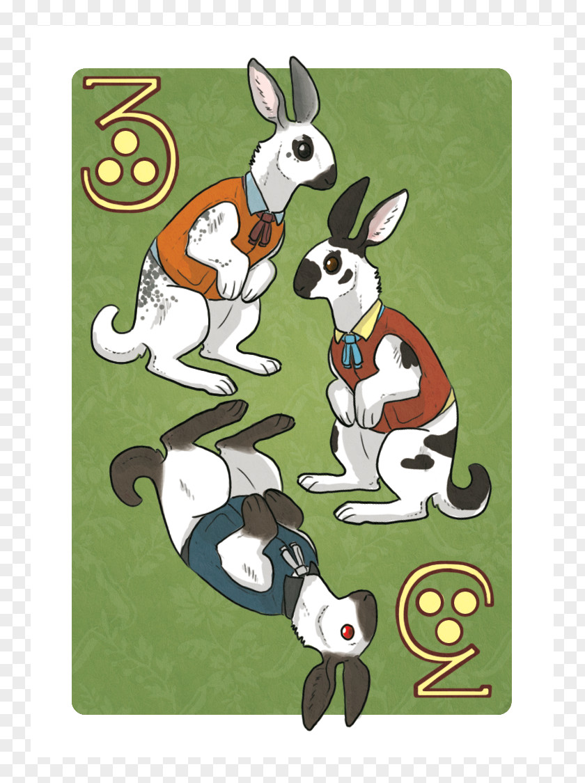 Rabbit Card Game Playing Hare PNG