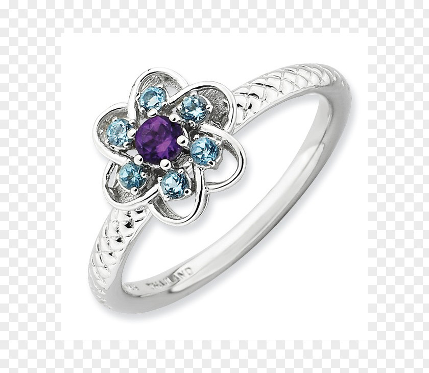 Ring Jewellery Topaz Silver Gemstone PNG