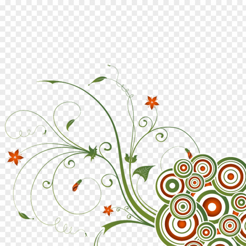 Creative Pull Curly Leaves Pattern Free Euclidean Vector Illustration PNG