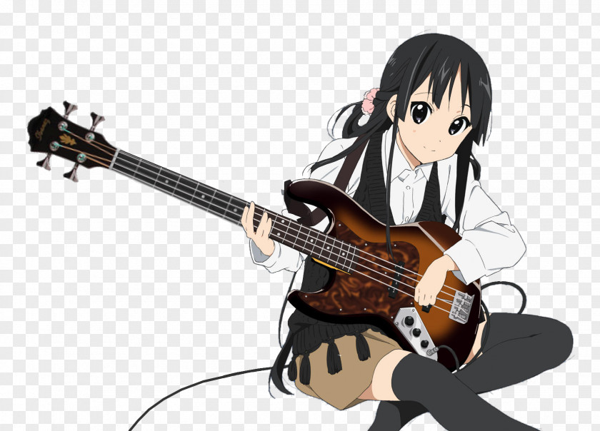 Guitarist Mio Akiyama Ritsu Tainaka K-On! Bass Guitar Fender Precision PNG