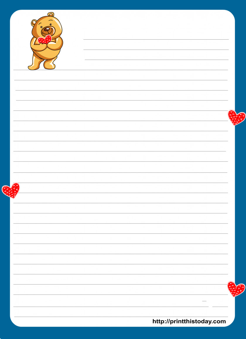 Printing And Writing Paper Stationery Teddy Bear PNG and writing paper bear, Letter Folder s clipart PNG