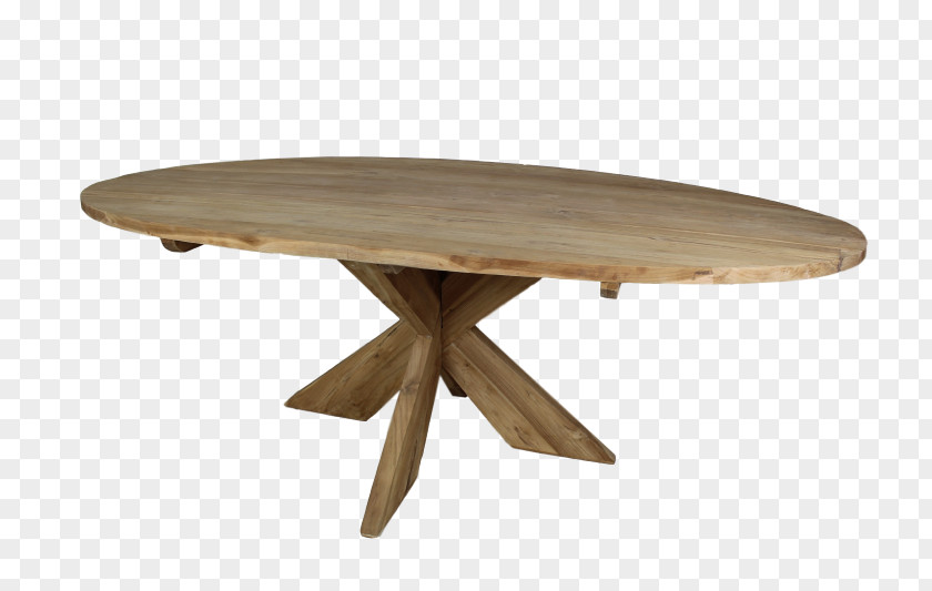 Table Eettafel Kayu Jati Oval Wood PNG