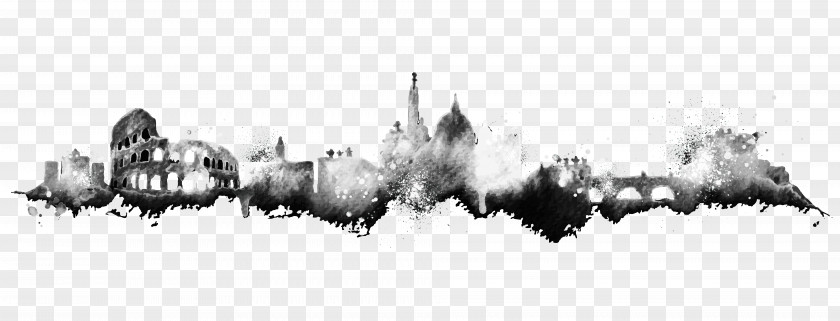 City Ink Landscape Painting Download PNG