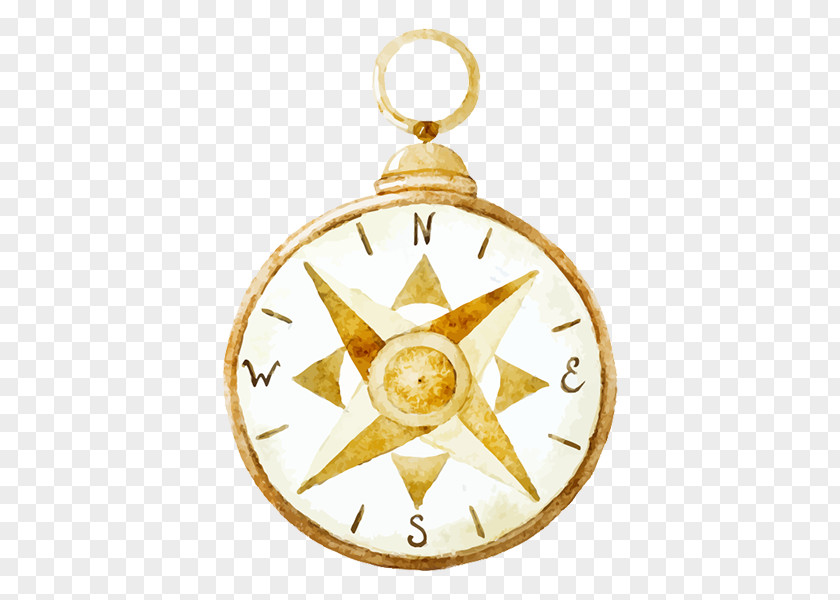 Compass Watercolor Painting Drawing Royalty-free PNG