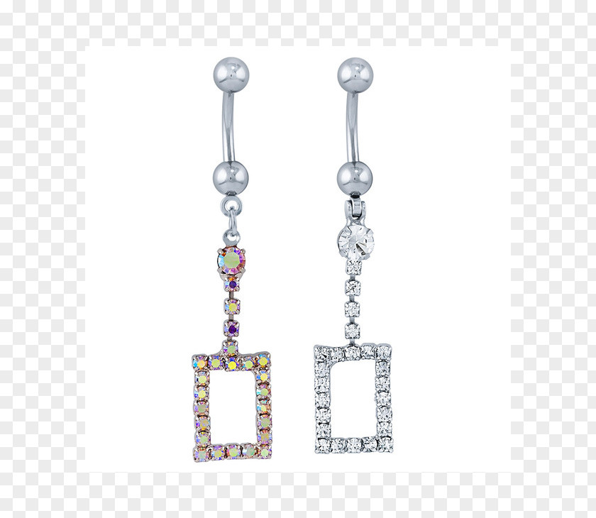 Gemstone Earring Body Jewellery Silver PNG