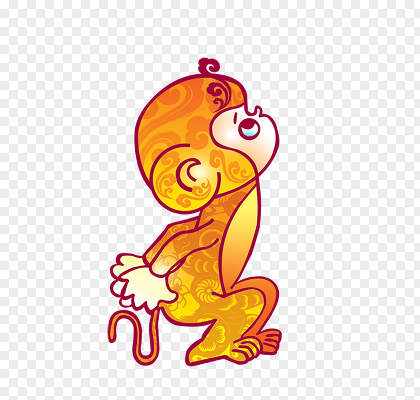 Golden Monkey Euclidean Vector PNG