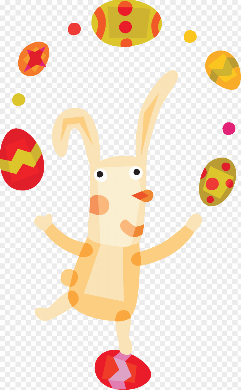 Juggling European Rabbit Drawing PNG
