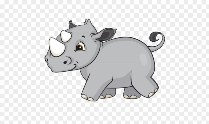 Child Rhinoceros Clip Art Illustration African Rhino Safari PNG